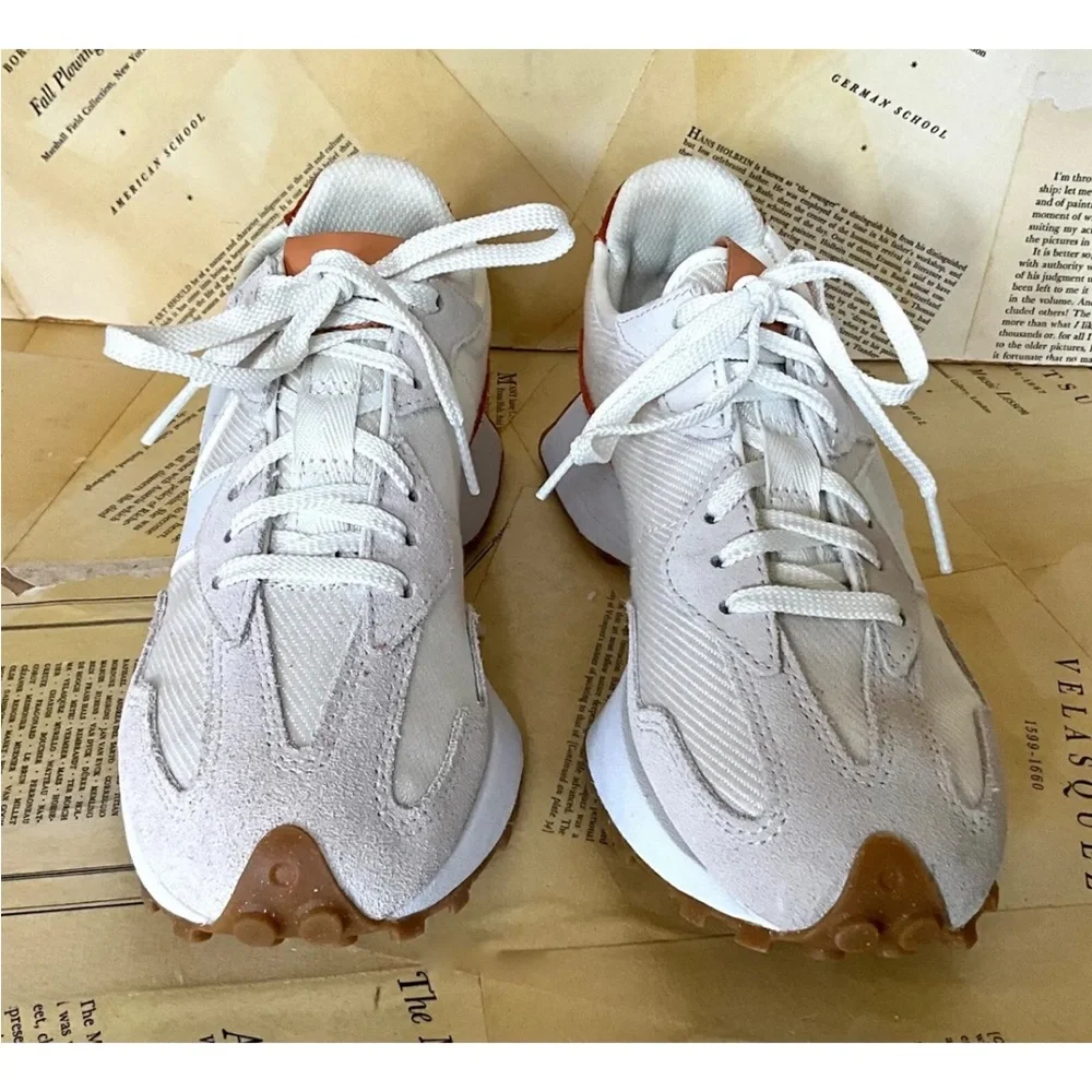 Free People New Balance 327 Sneakers Reflection Tan White Rust - Picture 9 of 9
